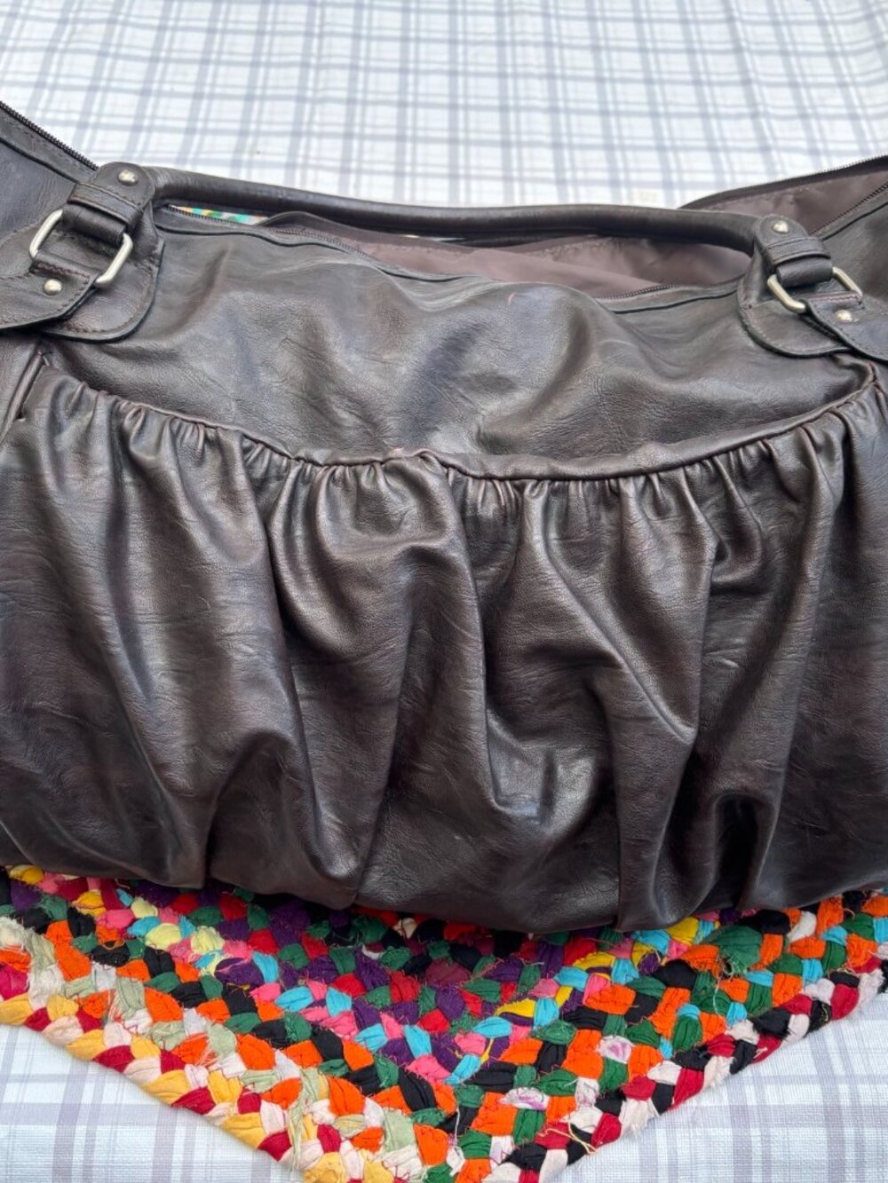 Faux Leather Soft Luggage Bag